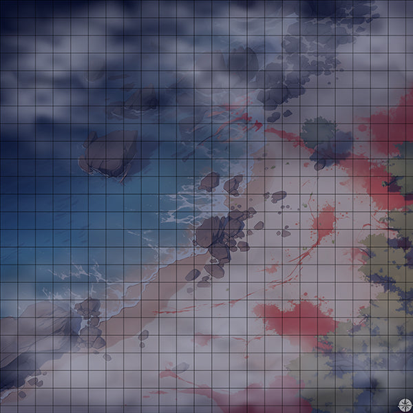 Bloodstained Beach Battlemap Night Mist