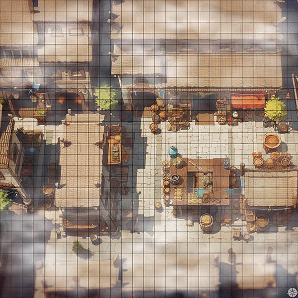 Central Market Square Battlemap Mist