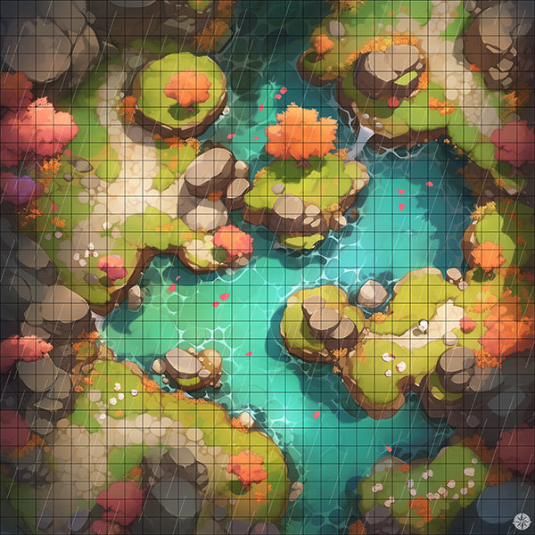Colorful Forest Battlemap Rain