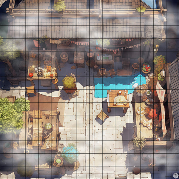 Festival Marketplace Battlemap Mist