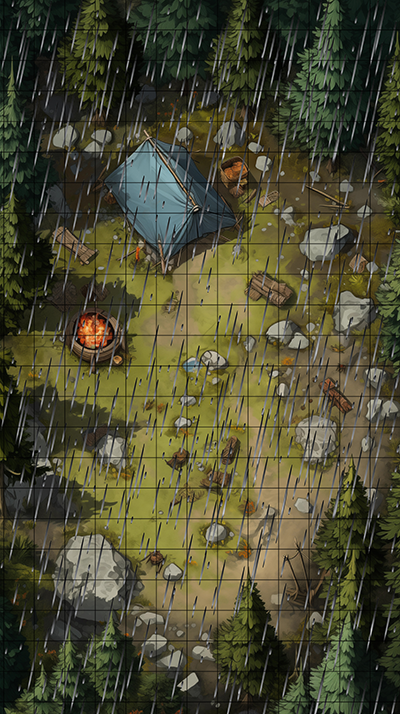 Greenblade Gap Rainy D&D Map