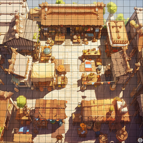 Historic Farmers Market Battlemap Rain