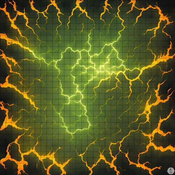 scorched black earth with lightning battle map