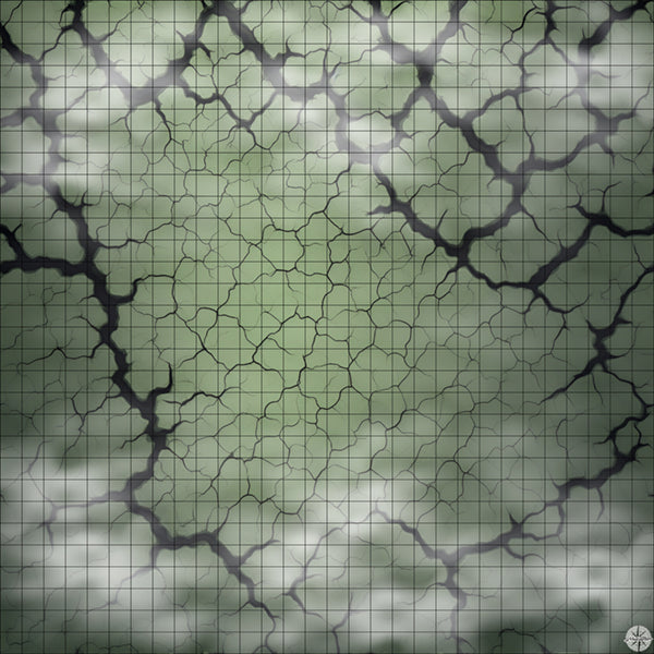 grey cracked desert arena battle map with Mist