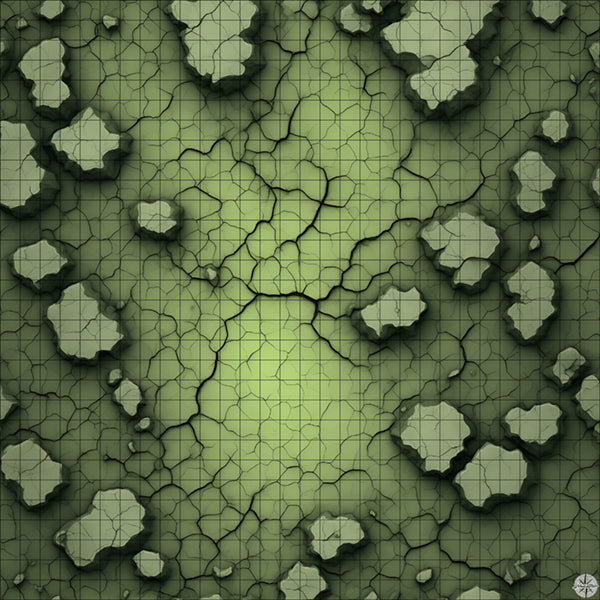 green cracked desert arena battle map
