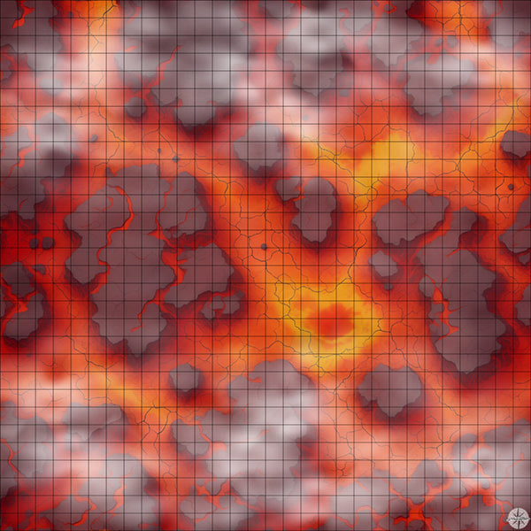 Dried Cracked Lava Cliffs map with mist