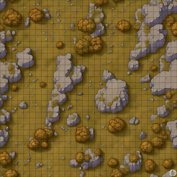 Autumn Hillside with Cliffs battle map