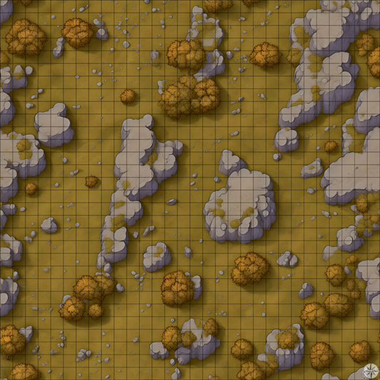 Autumn Hillside with Cliffs battle map