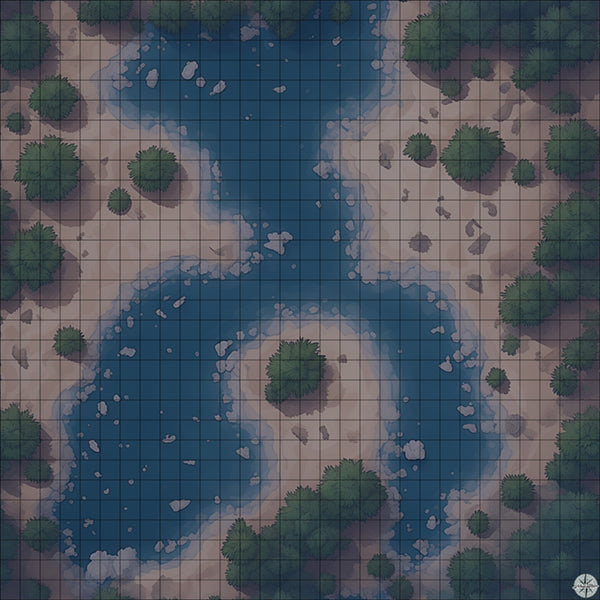 Forest River Crossing map night time