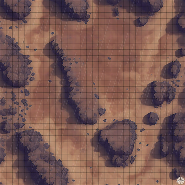 landscapes product template battle map with Rain