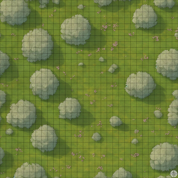 tree filled meadow battle map