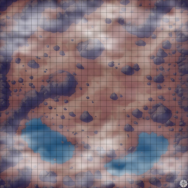Desert Mountain Pools map night time with mist