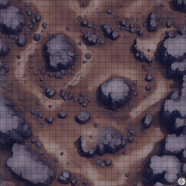 Desert Plateaus map night time