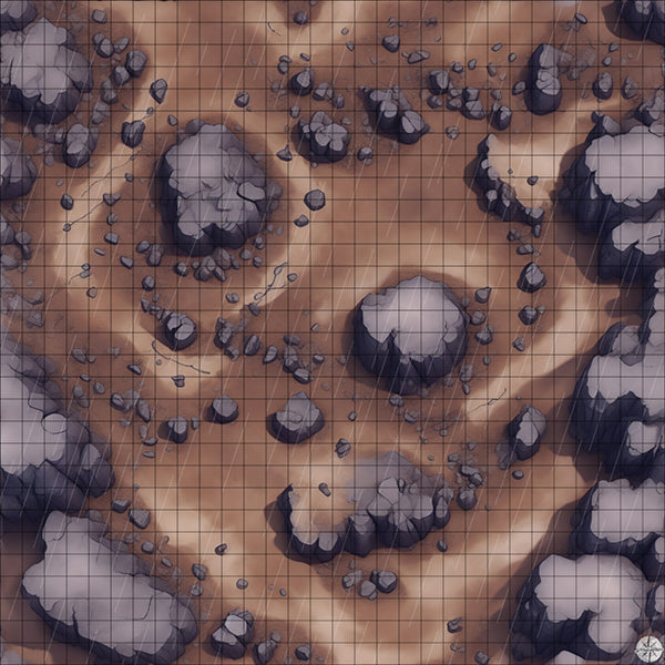Desert Plateaus map with rain