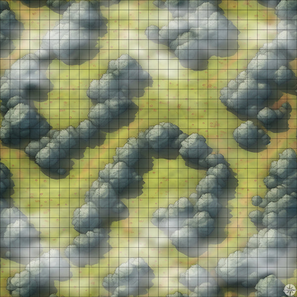 spiral forest clearing battle map with Mist