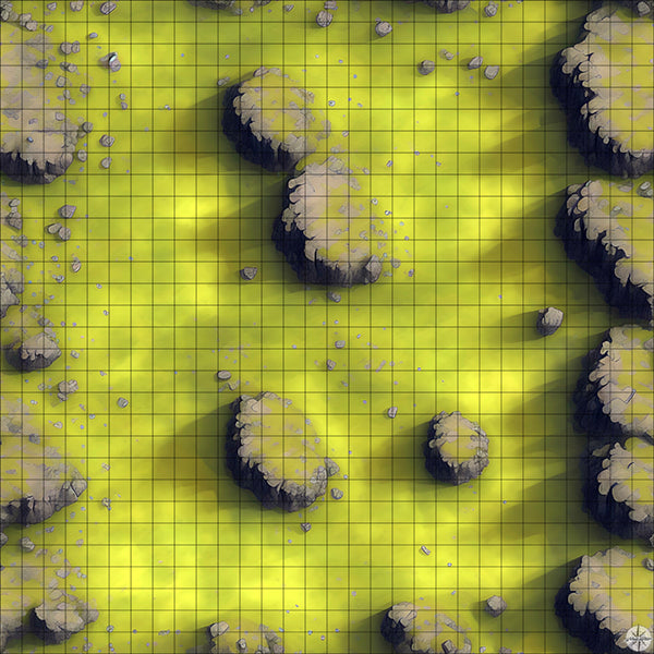 Grassy Rocky Cliffs battle map
