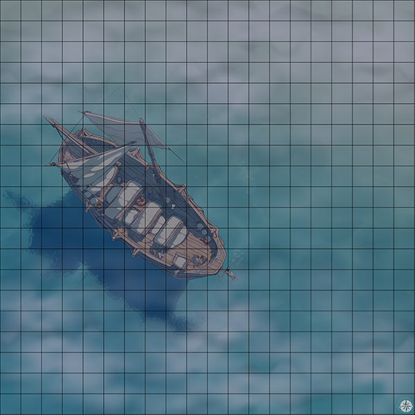 Merchant Ship Battlemap Night Mist