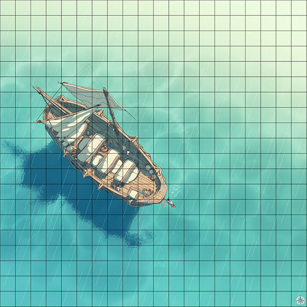 Merchant Ship Battlemap Rain