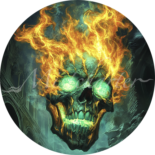 Flameskull game token for DND