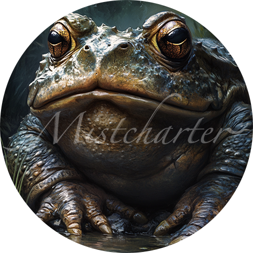 Giant Toad game token for DND