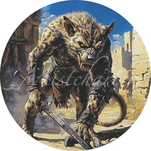Gnoll game token for DND