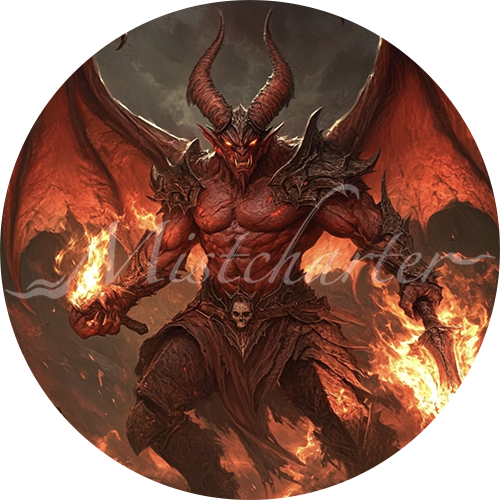 Pit Fiend game token for DND