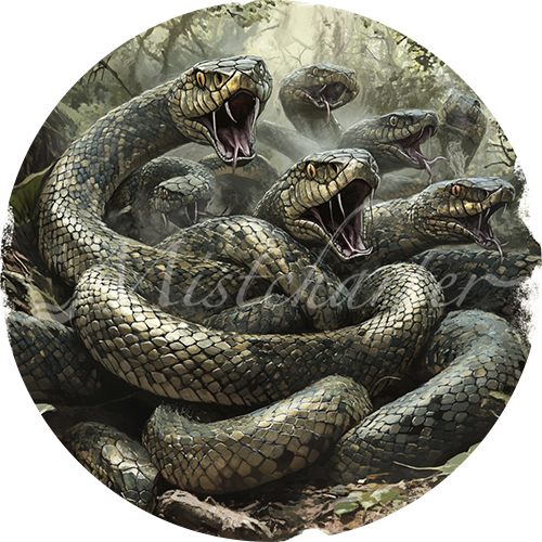 Swarm of Poisonous Snakes game token for DND