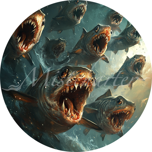 Swarm of Quippers game token for DND