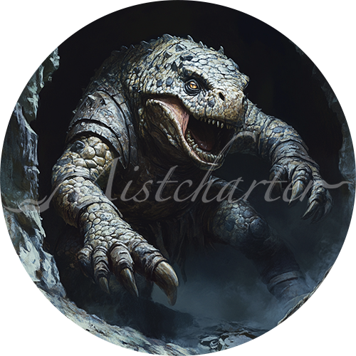 Troglodyte game token for DND