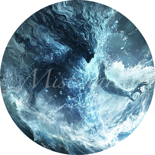 Water Elemental game token for DND
