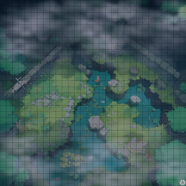 Pan_s Swamp Battlemap Night Mist