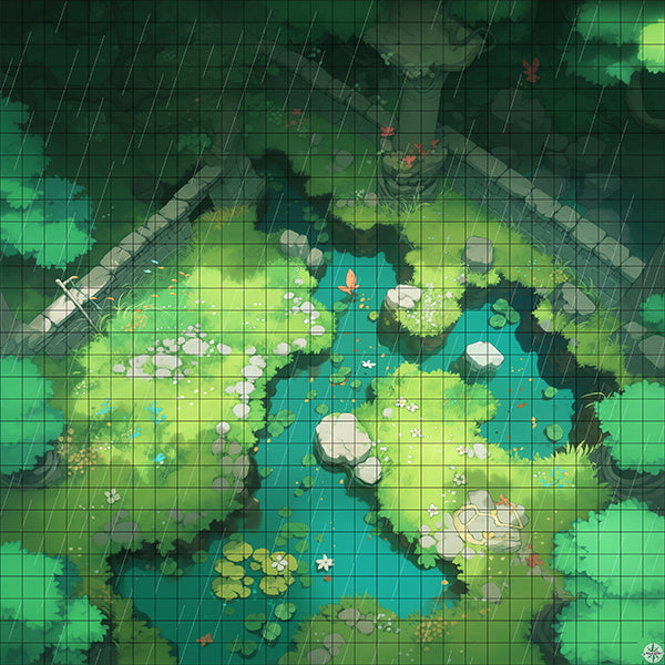 Pan_s Swamp Battlemap Rain