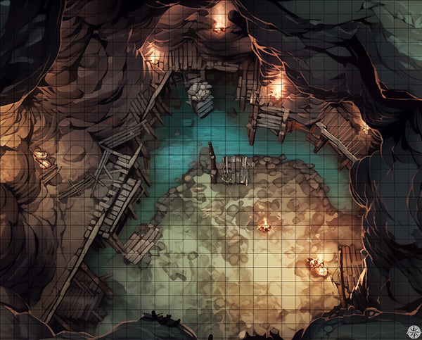 Silver Vein Mountain Mine Battlemap