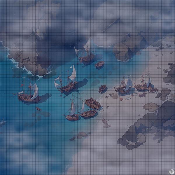 Treasure Wharf Battlemap Night Mist