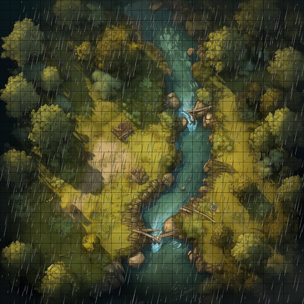 Tricksters Tanglewood Rainy TTRPG Map