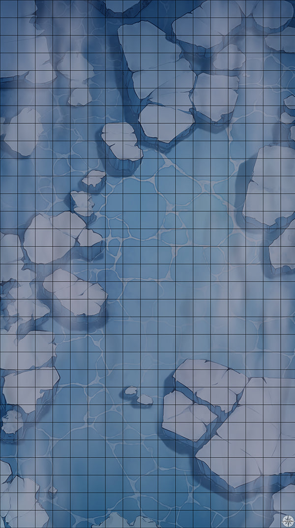 Whispering Blizzard Plateau Battlemap Night Mist