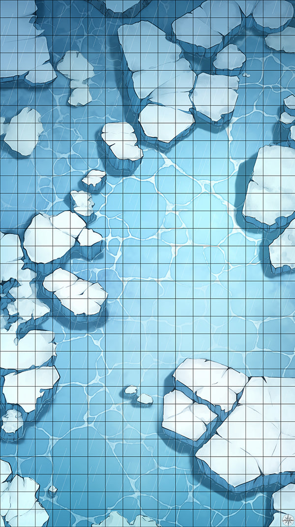 Whispering Blizzard Plateau Battlemap Rain