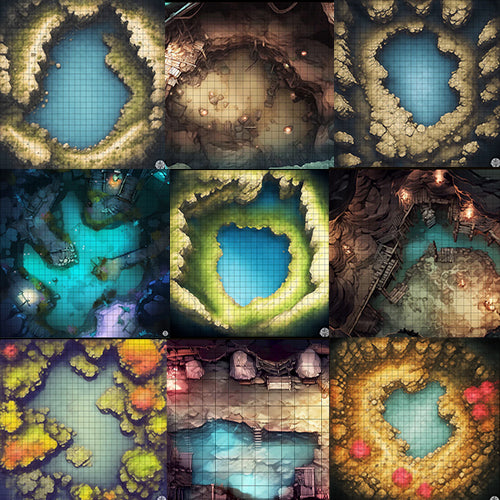 Cave Battle Map Pack (12)