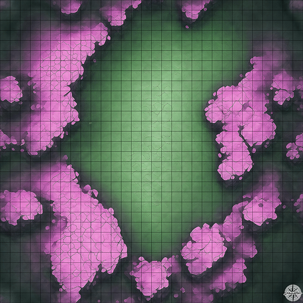 purple hill mountain arena D&D map