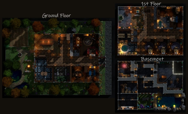 Grim Maven Adventurers House Map