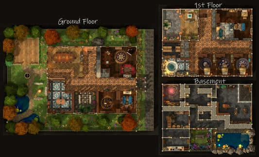 Grim Maven Adventurers House Map