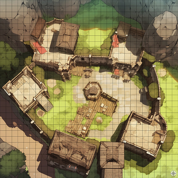 Ancient Mountain Fortress Battlemap