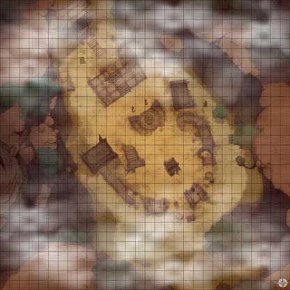 Ancient Temple Ruins Battlemap Mist