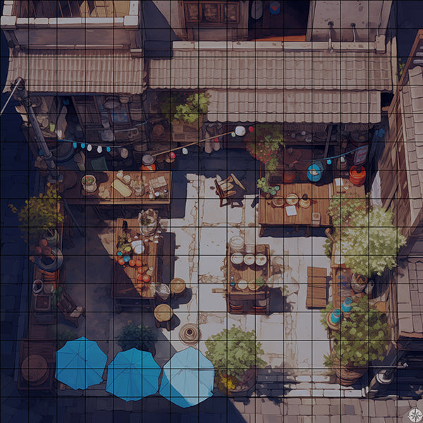 Artisan Goods Market Battlemap Night