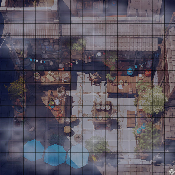 Artisan Goods Market Battlemap Night Mist