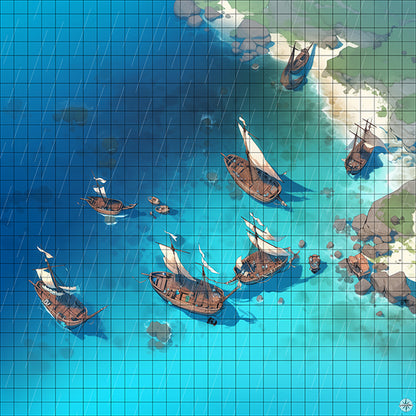 Battleship Wharf Battlemap Rain