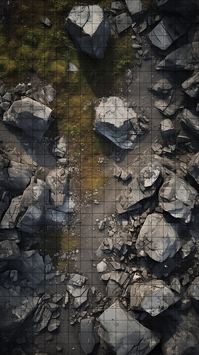 Blocked Path realistic mountain map