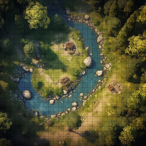 BoggleBrush Thicket TTRPG Map