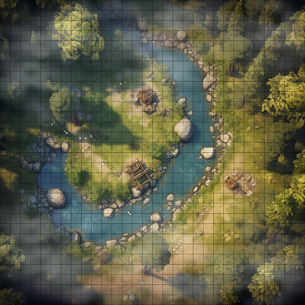 BoggleBrush Thicket Misty TTRPG Map