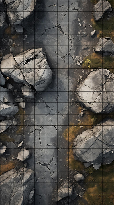 Boulderscape realistic mountain dnd map